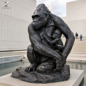 Scultura <span class=keywords><strong>di</strong></span> <span class=keywords><strong>leone</strong></span> in bronzo, artigianato in metallo, fusione realistica, statua ecologica <span class=keywords><strong>di</strong></span> fauna selvatica per esterni, parchi, piazze, giardini e paesaggi - Product Image 4
