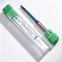 Fraise à queue longue en carbure revêtue DLC 55HRC pour rainurage profond, fraise CNC pour l'usinage des alliages d'aluminium, du cuivre et des métaux non ferreux