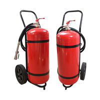 Extincteur 25kg/30kg/35kg/50kg/70kg/100kg Classe A Certifié CE Extincteur à roulettes en acier au carbone rouge