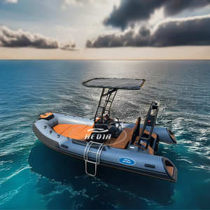 Usine de bateaux Hedia 13ft rib 390 doubie coque en v profond orca hypalon bateau gonflable à côtes en aluminium - Product Image 1