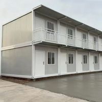 Casa Contenedor Prefabricada a Prueba de Termitas, Anticorrosión, Modular, Móvil, para Escuela, Construcción Rápida, Campamento de Refugio