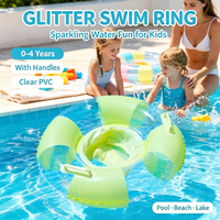 JW-CQ25 Bouée de natation gonflable scintillante pour enfants de 0 à 4 ans, en PVC imperméable, flotteur de piscine