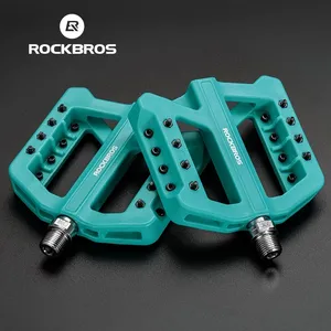 ROCKBROS pedale per bicicletta Mountain Bike Mtb cuscinetto sigillato pedali per bicicletta in Nylon con pedale per accessori per biciclette di buona qualità