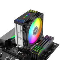 Lovingcool 120mm CPU Refroidisseur D'air 4 Caloducs Lumière Colorée Processeur Personnalisé Ventilateur De Refroidissement 3Pin AM4 AM5 LGA1700 Ventilateurs De Refroidissement