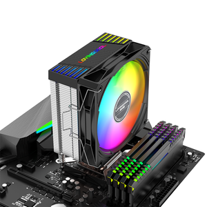 Lovinglcool 120mm <span class=keywords><strong>CPU</strong></span> làm mát không khí 4 ống dẫn nhiệt đầy màu sắc ánh sáng tùy chỉnh Bộ xử lý Quạt làm mát 3pin AM4 AM5 lga1700 Quạt làm mát - Product Image 2