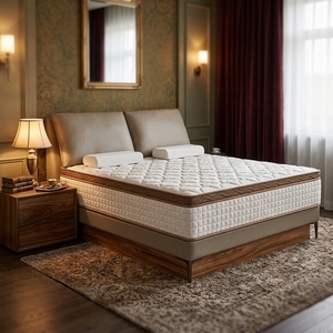 Coussin de <span class=keywords><strong>matelas</strong></span> en tissu tricoté respirant infusé à l'<span class=keywords><strong>aloe</strong></span> <span class=keywords><strong>vera</strong></span>, ferme, avec design ondulé côtelé, pour usage scolaire et chambre à coucher - Product Image 2