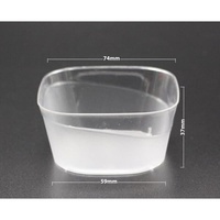 Bol à collation élégant et transparent Sun Sing en PS, 130 ml, léger, créatif, en plastique, pour servir des sauces et des desserts