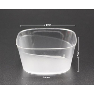 Elegant Transparent PS Wave Snack Bowl 130ml Creative Plastic Serving Dish for Sauce and Dessert Tasting - Product Image 2