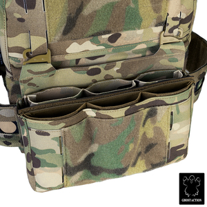 Pochette triple pour chargeurs Ghost Action 5.56, élastique, avec fermeture auto-agrippante, pour la chasse, style DOPE Ferro, pochette tactique triple pour chargeurs - Product Image 5