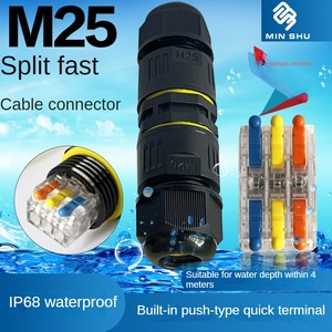 Đầu nối nhanh không thấm nước, thẳng qua <span class=keywords><strong>2</strong></span> lõi, khối đầu cuối <span class=keywords><strong>3</strong></span> lõi, Phích Cắm nhanh, Đầu nối cáp cắm - Product Image 2