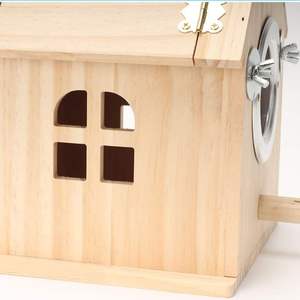 กล่องเพาะพันธุ์ไม้สำหรับกรงนกแก้ว นกคีรีบูน นกพิราบ กล่องเพาะพันธุ์ธรรมชาติพร้อมประตูด้านข้าง ใช้ได้ทั้งภายในและภายนอกอาคาร - Product Image 4