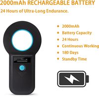 Lector Universal de Etiquetas para Perros y Animales, 125/134.2K USB CKU/NGKC, Escáner de Microchip para Mascotas, Material ABS, 134.2kHz Solo Lectura, para ISO de 5-15cm