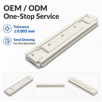 Pièces usinées CNC, rails coulissants en POM pour équipements de contrôle des fluides avec stabilité dimensionnelle, PEEK, PTFE, PVDF, nylon, PVC, ABS