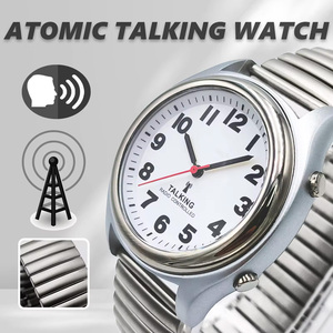 Đồng hồ nói chuyện nguyên tử Unisex với thời gian báo động lớn tự động cài đặt thời gian điều khiển <span class=keywords><strong>radio</strong></span> cho người khiếm thị và người mù - Product Image 2