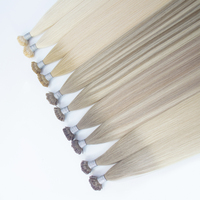 Extensions de cheveux en kératine à pointe plate Luxsea, micro-anneaux, super double drawn, 24 pouces, blond glacé