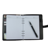 Classeur manuel d'affaires bureau/conférence/bloc-notes de page intérieure logo en relief personnalisé A5 cahier à couverture rigide en cuir 2020 meilleure vente