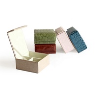Croco vintage faux cuir bijoux boîte de rangement