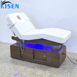 KISEN Beauty Bed 4 Motor <b>Electric</b> Facial Spa Massage <b>Table</b> Bed Luxury Heavy Duty Extension Beauty Lash Bed Head Spa Equipment - Product Image 4