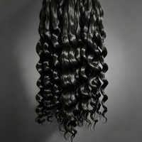 Extensions de cheveux bouclés italiens en plumes, cheveux humains vierges indiens Remy, tissage micro-anneaux, prix d'usine, vente en gros