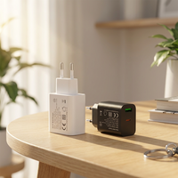 Chargeur mural à charge rapide Shenzhen Lvxiangyuan 25W PD 3.0 QC 3.0 USB Type-C USB-A 2 ports certifié CE pour téléphone portable