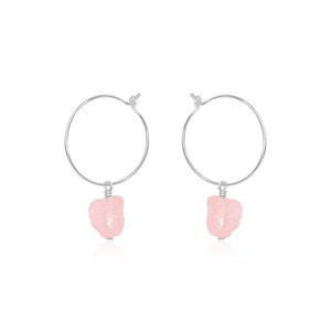 ต่างหูห่วงควอทซ์โรส8-10มม. สำหรับผู้หญิงเครื่องประดับหินธรรมชาติต่างหูแฟชั่นแบบห้อย - Product Image 2