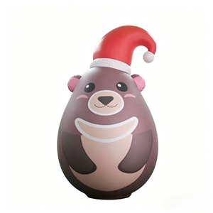 Oso Inflable Personalizado con Gorro Rojo, Modelo Publicitario, <span class=keywords><strong>Mapache</strong></span> Inflable <span class=keywords><strong>Gigante</strong></span>, Duradero, para Decoración de Fiestas y Navidad - Product Image 1