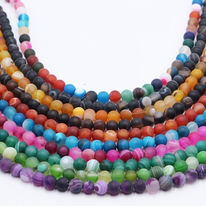 4 мм 6 мм 8 мм 10 мм 12 мм натуральный Матовый Агат полосы Агат Каменные Бусины круглые свободные Агаты бусины для изготовления ювелирных изделий - Product Image 2