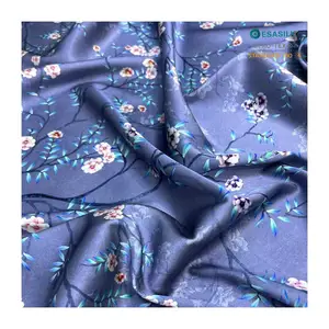 Tessuto in raso di seta elasticizzato con stampa digitale personalizzata cinese per abito