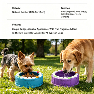 Bol d'alimentation portable en silicone en forme de gâteau avec logo graphique personnalisé en relief pour animaux de compagnie, gamelles pour chats et chiens, fabricant - Product Image 4