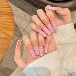 Design #2228 <span class=keywords><strong>faux</strong></span> <span class=keywords><strong>ongles</strong></span> carrés en acrylique français rose Offre Spéciale <span class=keywords><strong>de</strong></span> haute <span class=keywords><strong>qualité</strong></span> facile <span class=keywords><strong>à</strong></span> <span class=keywords><strong>coller</strong></span> <span class=keywords><strong>ongles</strong></span> artificiels presse sur les <span class=keywords><strong>ongles</strong></span> - Product Image 2
