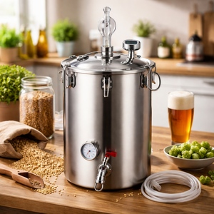 Kit <span class=keywords><strong>de</strong></span> démarrage pour la fabrication <span class=keywords><strong>de</strong></span> bière et <span class=keywords><strong>de</strong></span> vin maison, cuve <span class=keywords><strong>de</strong></span> fermentation en acier inoxydable, baril <span class=keywords><strong>de</strong></span> stockage <span class=keywords><strong>de</strong></span> qualité alimentaire - Product Image 1