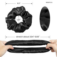Grand chouchou en satin rembourré en polyester et coton, fait main, moelleux, 16 cm, surdimensionné, avec logo personnalisé, vente en gros