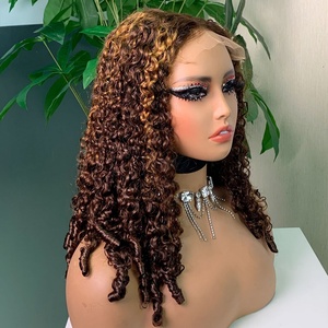 Perruque SDD Pixie Bouclée Spéciale 5*5, Super Double Drawn Vietnam, Perruque Bouclée Pixie 5*5, 100% Cheveux Humains, Perruque de Luxe Couleur Piano - Product Image 4