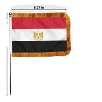 Drapeau de table à franges pour événement du Jour de la Révolution égyptienne, décoration de bureau, approvisionnement B2B, affichage diplomatique, fourniture pour salons professionnels, vente en gros
