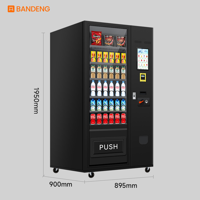 High Capacity Smart Vending Machine Touch Screen Snack Beverage Retail BD6606-10T