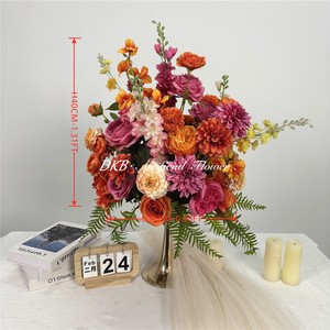 DKB Nueva Bola de Flores Artificiales Realistas de Seda para Decoraciones de Mesa de Boda y Día de la Madre Hechas a Mano - Product Image 2