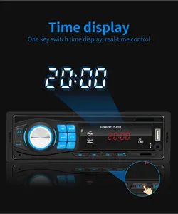 BQCC 1din Universal Car Music Player Radio AI Voice Assistant FM TF AUX Input BT Receive Call Hands-free Radio Vehicle Tape Reco