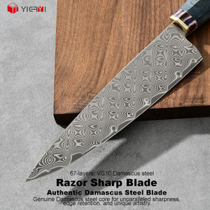 Cuchillo de chef japonés de alta gama personalizado VG10, cuchillo de cocina de hoja de acero al carbono de acero de Damasco para rebanar carnes de frutas, viene en caja de regalo - Product Image 3