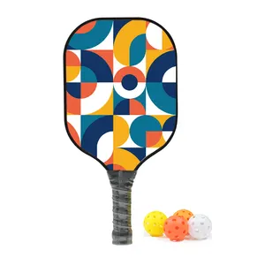 Set di 2 paddle per Pickleball leggeri, Set di racchette per Pickleball in fibra di vetro, 1 custodia per il trasporto