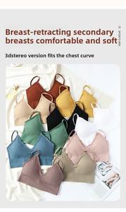 Ensemble Soutien-Gorge de Sport pour Femme à Petite Poitrine, Ajusté, Léger, Sans Armatures, Grande Taille, avec Dos Nu et Bonnets Triangle - Product Image 5