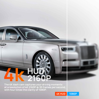 Caméra de tableau de bord OEM à double objectif 4K/2K/1080P avant et arrière pour Rolls Royce Ghost 2025 avec application/WiFi, capteur G et enregistrement nocturne