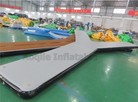 Plateforme flottante gonflable en forme de Y pour yacht, île de loisirs, ponton pour jet ski, stationnement de bateau avec tissu à double paroi certifié CE