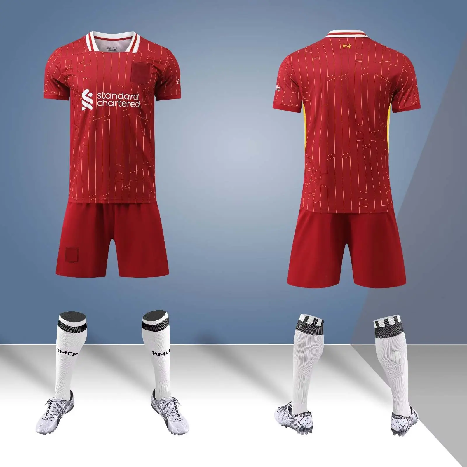 24-25 Wholesale Latest Season Soccer Club Jersey Sublimation Soccer Uniform Kit for Men