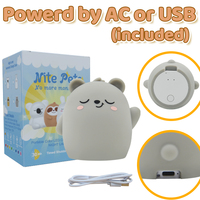 Lampe de chevet LED en forme d'animal moelleux, cadeaux amusants, silicone de qualité alimentaire, veilleuse de chambre d'enfant, veilleuse colorée mignonne pour enfants