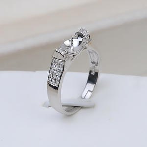 Anillo para el Cabello Abierto de Plata S925, Ajustable, con 7-8 Perlas, Accesorios para DIY, Soporte Vacío, Moderno, 2799, Fornituras y Componentes de Joyería - Product Image 3