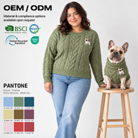 Pulls pour chiens en jacquard personnalisés sur commande, vêtements en tricot de luxe assortis pour humains et animaux, technique