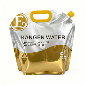 Sac à eau Kangen personnalisé avec logo blanc, bleu, violet, argent, or, sac à eau en plastique avec poignée - Product Image 6
