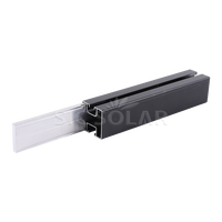 Kit Sambungan Rel Aluminium Surya untuk Pemasangan di Atap, Konektor Rel untuk Sistem Rak Panel Surya PV