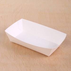 Caja de barco de papel Kraft recubierto, personalización de barco de alimentos desechables, precio al por mayor barato personalizado, bandeja de papel de pan, papel de 230G - Product Image 2