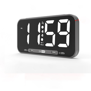 Wecker — affichage LED numérique, Port usb 2 alarme, connexion facile à lire - Product Image 1
